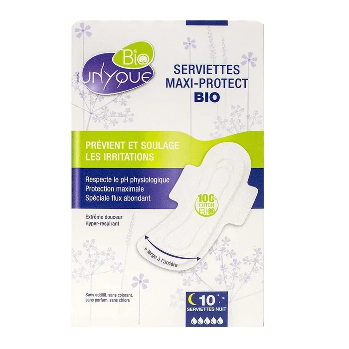 10 serviettes nuit Maxi-protect bio
