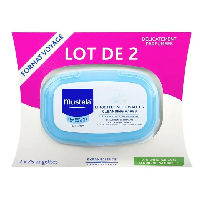 2×25 Lingettes nettoyantes
