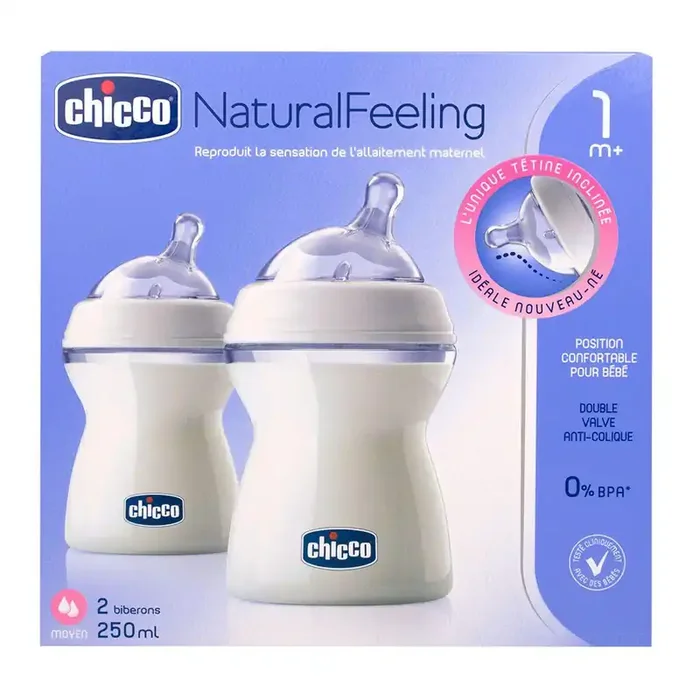 2 biberons Natural Feeling 1 mois+