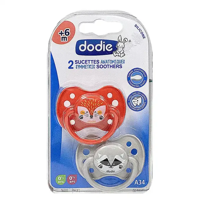 2 sucettes anatomiques 6m+ masque