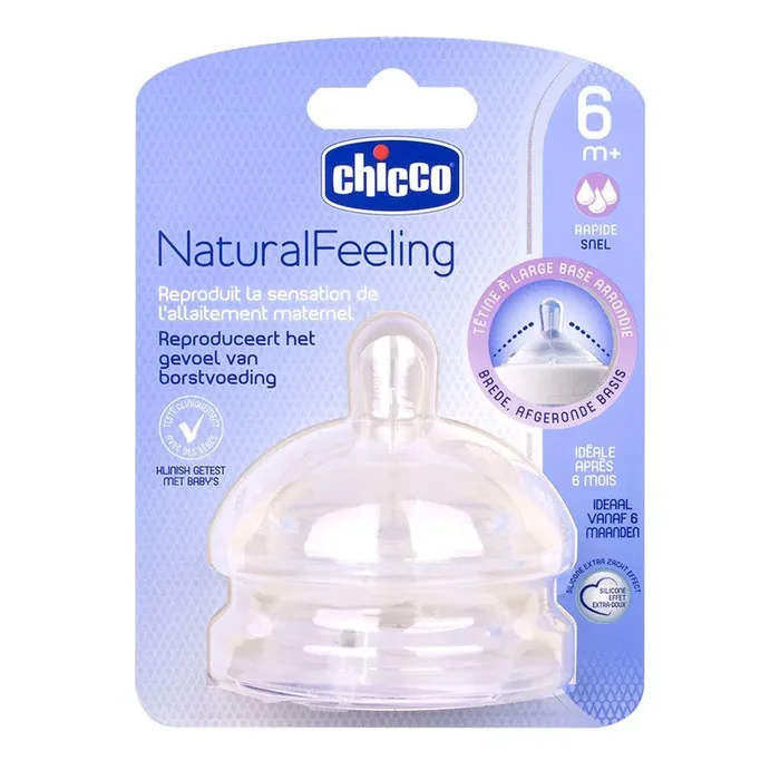 2 tétines débit rapide Natural Feeling 6 mois+