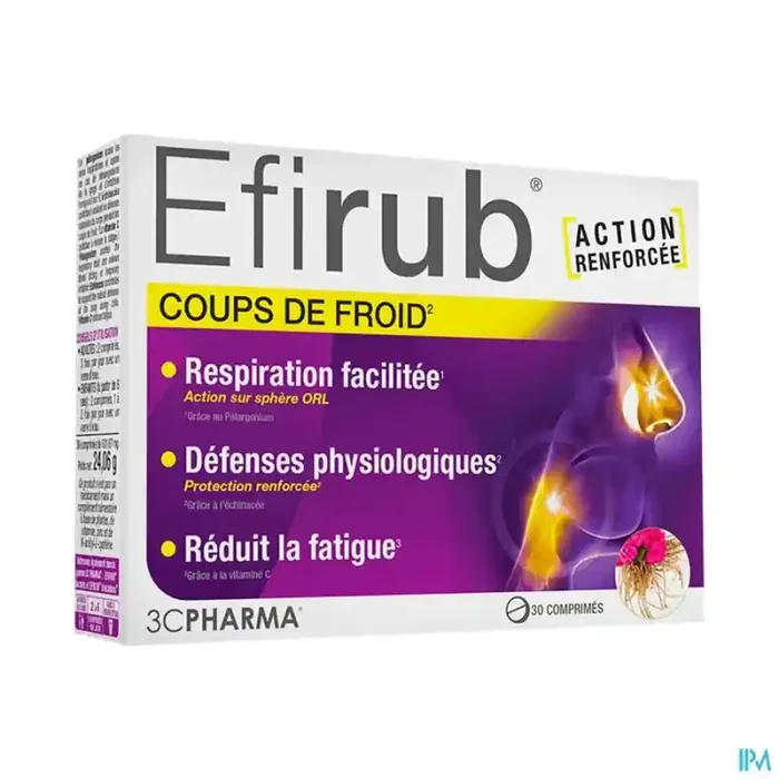 3c pharma efirub coups de froid comprimé 30