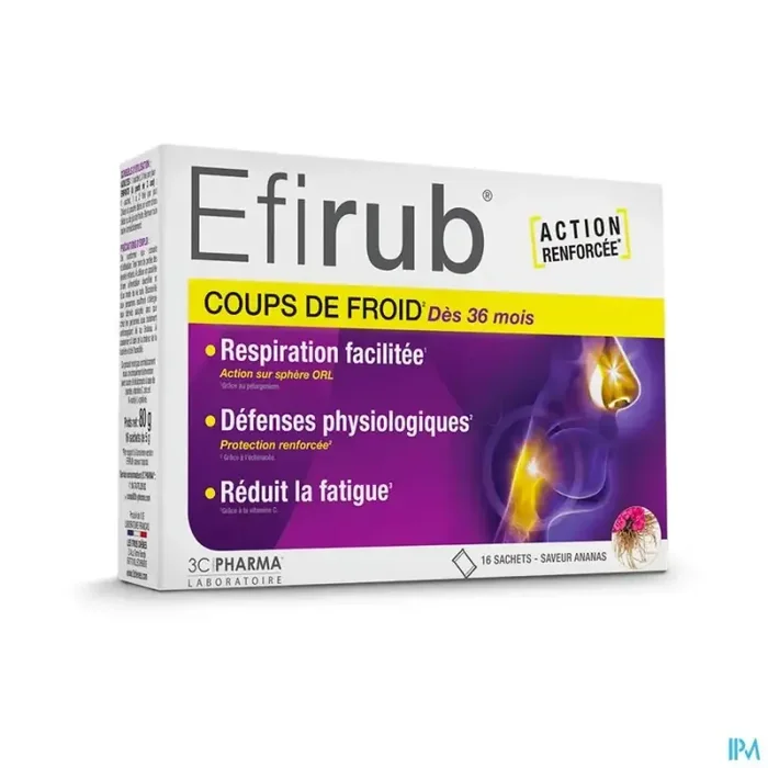 3c pharma efirub coups de froid sachet 16