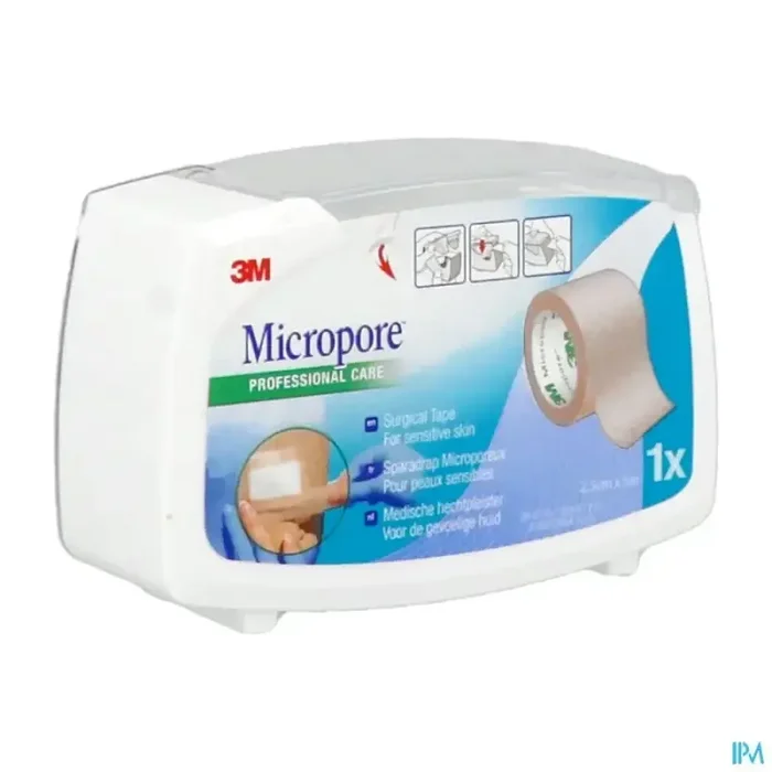 3m micropore sparadrap microporeux chair 25mm x 5m