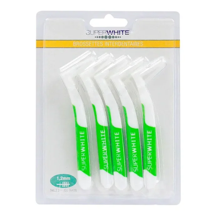 5 brossettes interdentaires taille 1 à 5 1,2mm (taille 3)