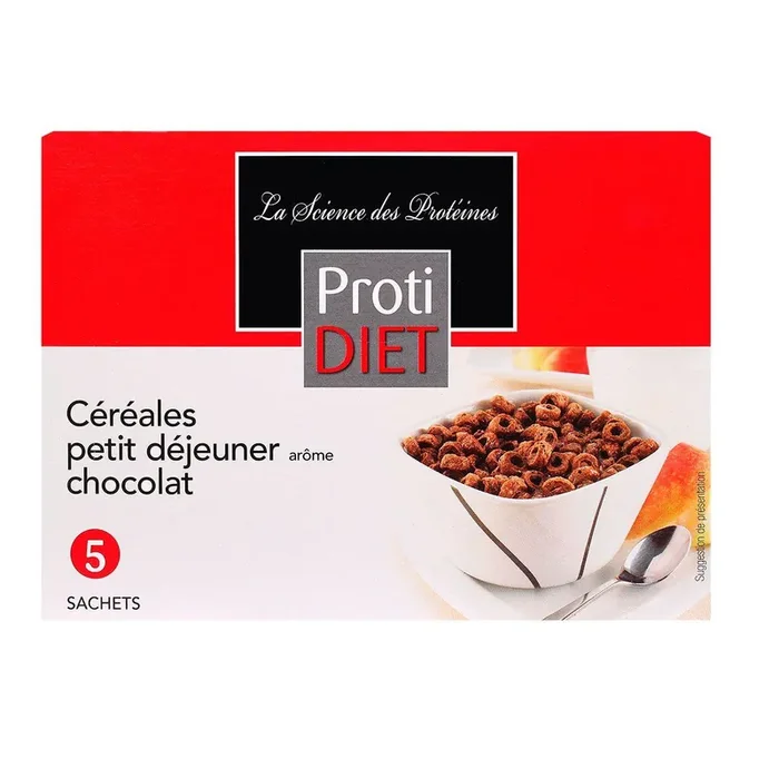 5 Sachets céréales petit-déjeuner chocolat