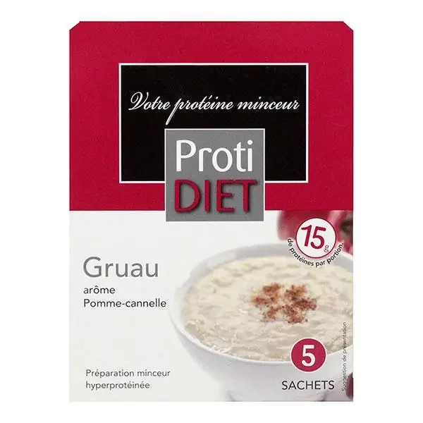 5 Sachets Gruau pomme-cannelle