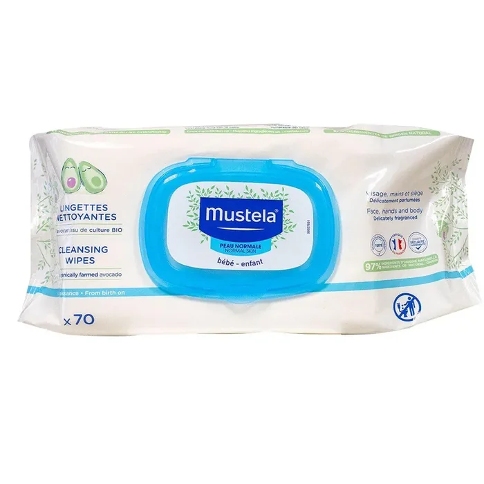 70 lingettes nettoyantes peau normale