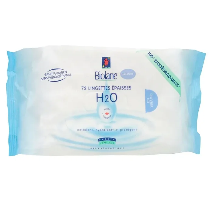 72 lingettes épaisses H2O bébé