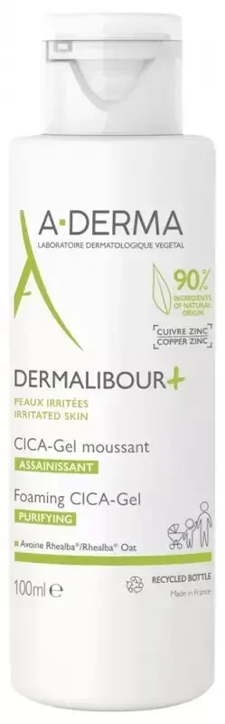 A-Derma Aderma Dermalibour + Cica – Gel Moussant Assainissant 100 ml