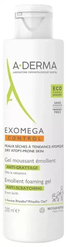 A-Derma Aderma Exomega Gel Moussant Émollient 200 ml