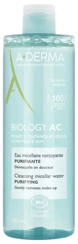 A-Derma Eau Micellaire Nettoyante Purifiante Biology Ac 400 ml