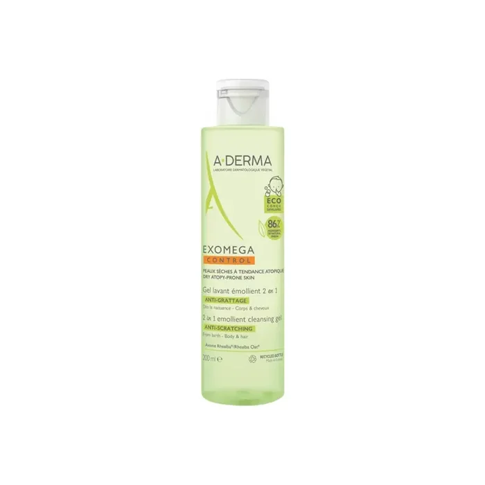 A-Derma Exomega Control gel lavant emollient 2 en 1 – 200ml