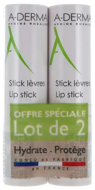 A-Derma Les Indispensables Stick Lèvres Offre Spéciale Duo 2 x 4 g