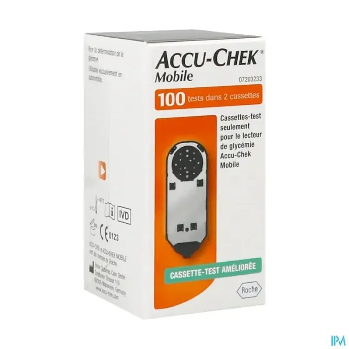 Accu chek mobile cassette bande test 50 x2