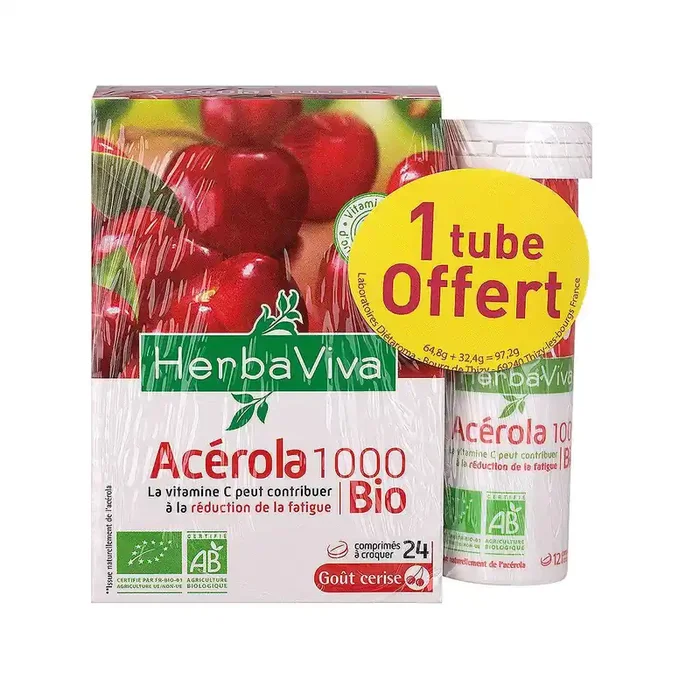 Acérola 1000 36 comprimés (dont 12 offerts)