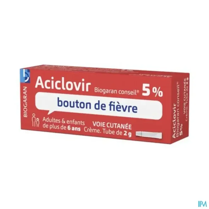 Aciclovir biogaran conseil 5% crème 2g