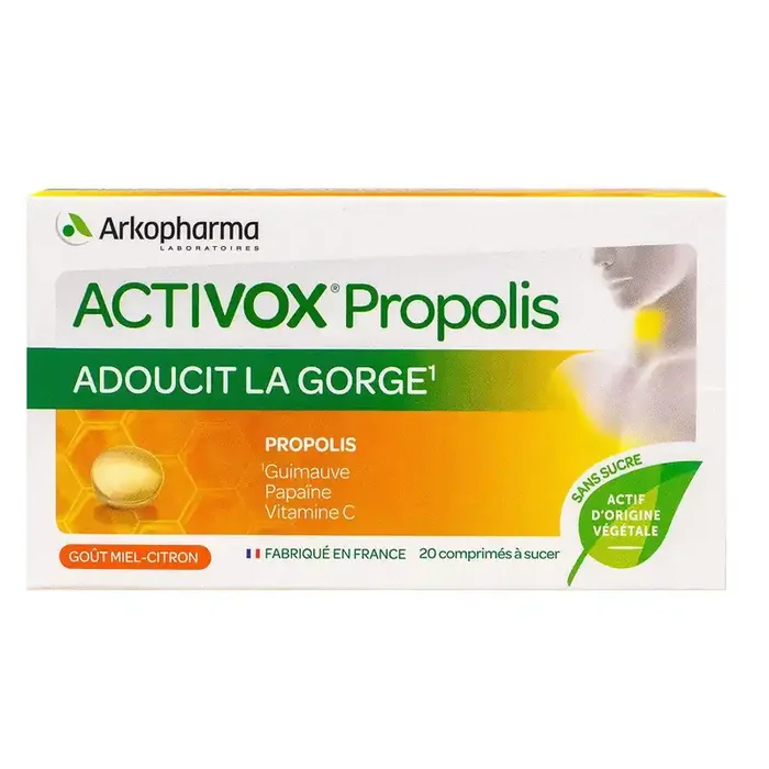 Activox propolis miel citron 20 comprimés