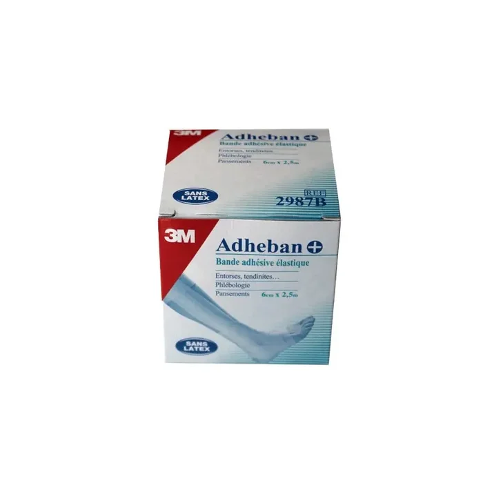 ADHEBAN PLUS BANDE ADHESIVE ELASTIQUE 6cm X 2.5cm 3M