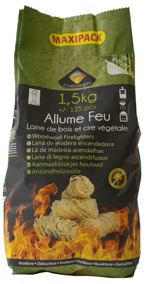 Allume-feux "LAINE DE BOIS"1,5kg