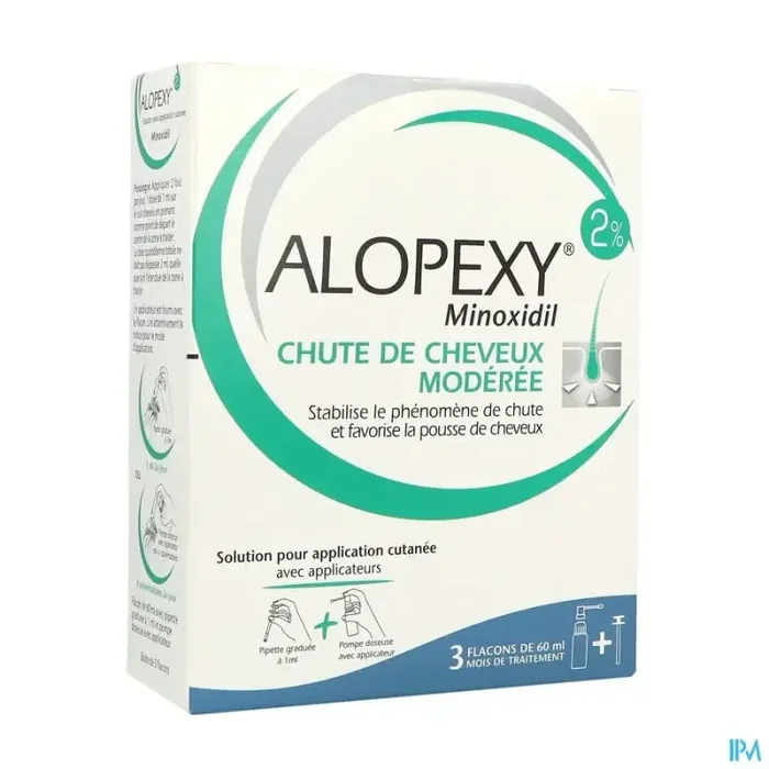 Alopexy 2% solution pour application cutanee 60ml x3