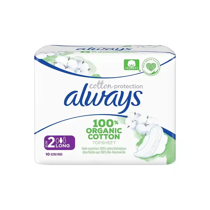Always Cotton Protection 10 serviettes hygieniques taille 2 long