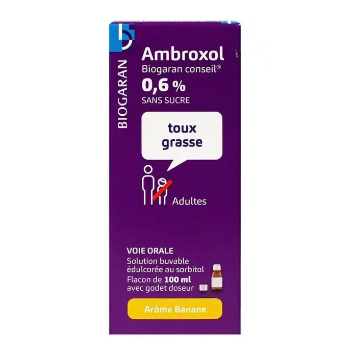 Ambroxol Biogaran conseil 0,6% Sirop Sans/sucre 100ml