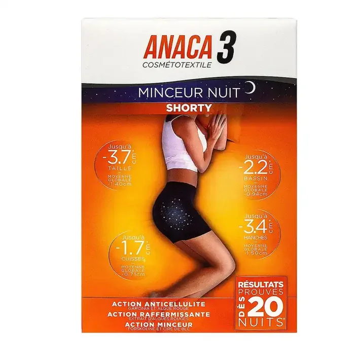 Anaca3 shorty minceur nuit noir S/M