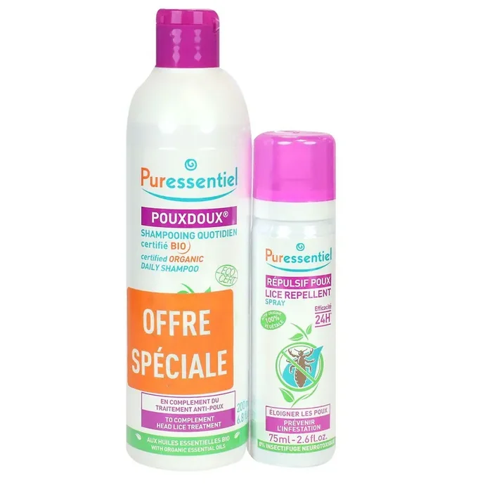 Anti-poux shampooing masque traitant 2en1 150ml + peigne offert