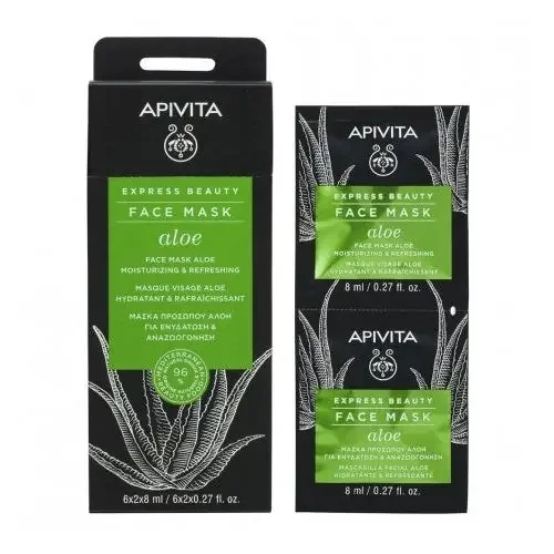 APIVITA MASQUE VISAGE ALOE VERA Hydratant / Rafraîchissant – 2 Masques