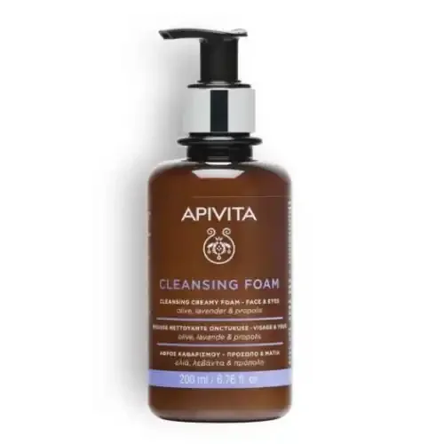 APIVITA MOUSSE NETTOYANTE ONCTUEUSE Visage & Yeux – 200ml