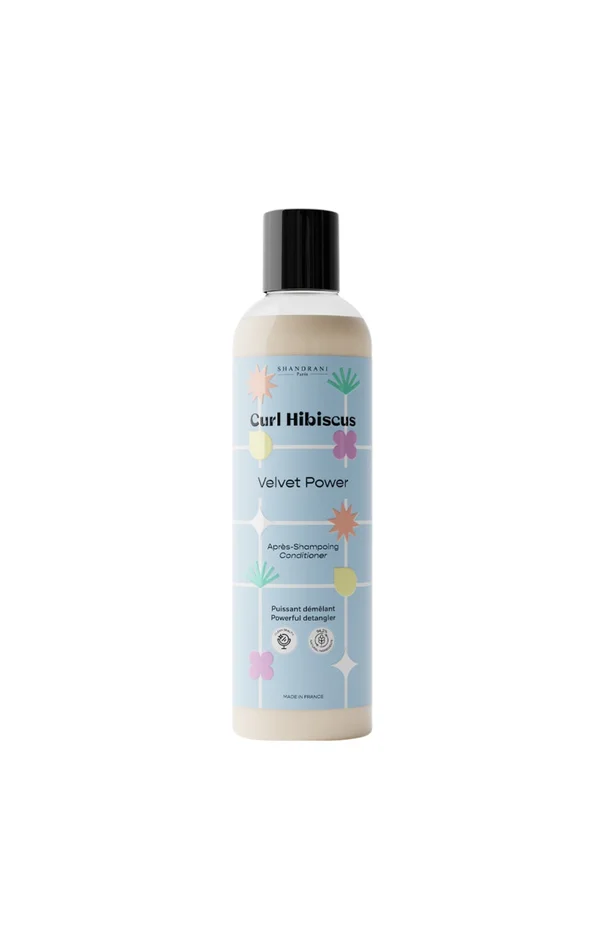Après-shampoing démêlant – Curl Hibiscus – Ricin & kératine – Cheveux ondulés à crépus – 250 ml