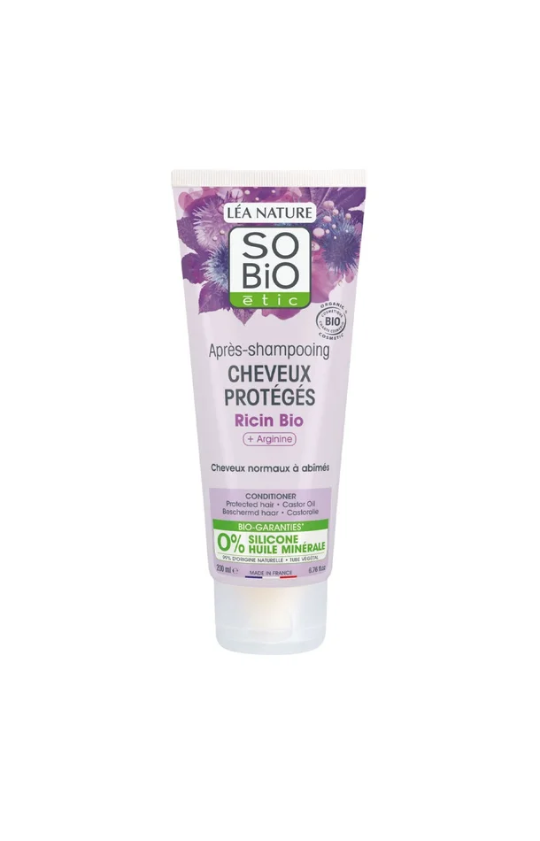 Après-shampoing protecteur bio – Huile de ricin – Cheveux normaux à abîmés – 200 ml