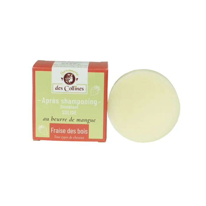 Après shampoing solide démêlant 50g Fraise des bois