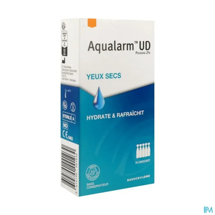 Aqualarm fluide lubrifiant hydratant de la surface oculaire unidose 20