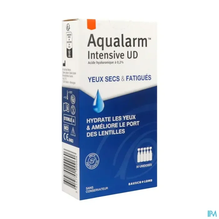 Aqualarm intensive solution ophtalmique unidose 0ml5 30