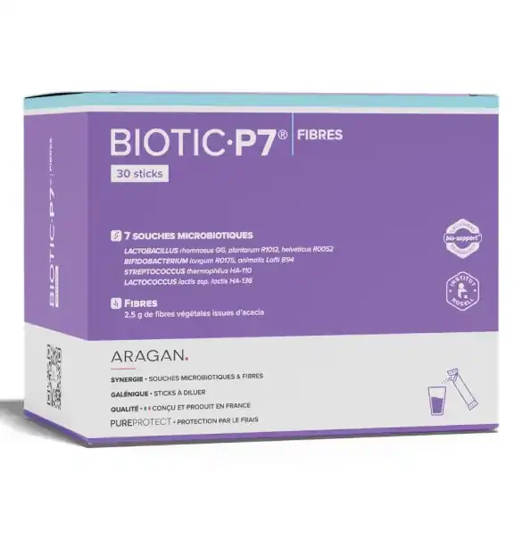 Aragan Biotic P7 Fibres 30 sticks à diluer