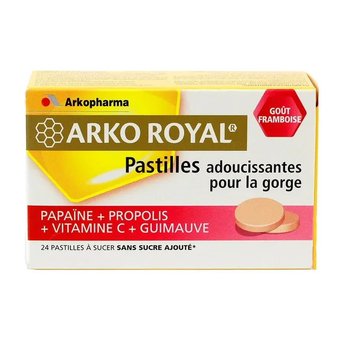 Arko Royal 24 pastilles adoucissantes framboise
