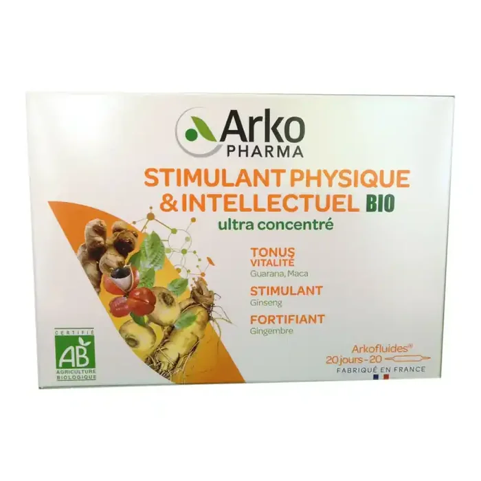 ARKOFLUIDES BIO STIMULANT PHYSIQUE & INTELLECTUEL 20 JOURS ARKOPHARMA