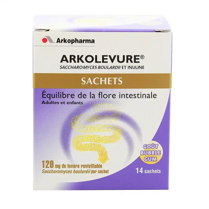 Arkolevure goût bubble gum 14 sachets