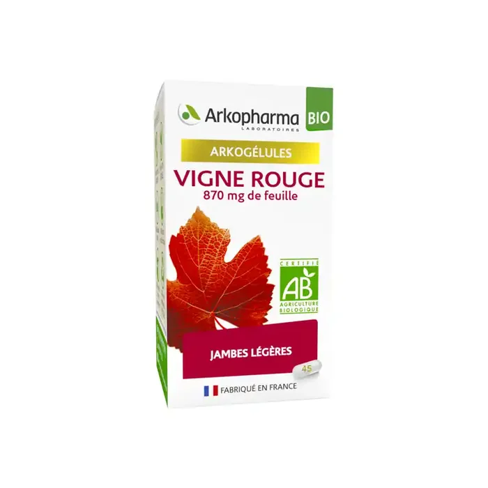 Arkopharma arkogelules bio vigne rouge 45 gelules