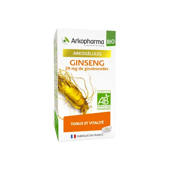 Arkopharma arkogelules ginseng bio 45 gelules