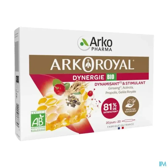 Arkopharma arkoroyal dynergie bio ampoule 20