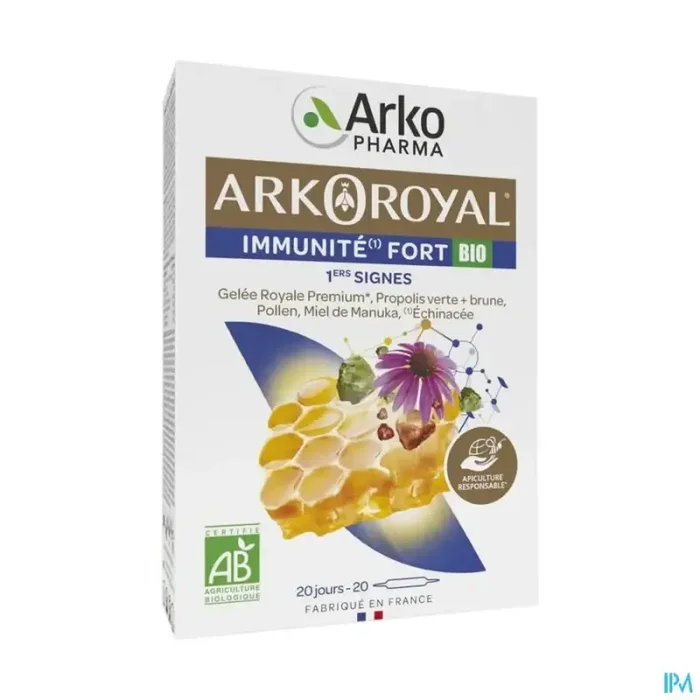 Arkopharma arkoroyal immunite fort bio 1er signes ampoule buvable 10ml 20