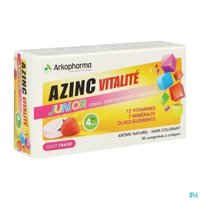 Arkopharma azinc vitalite junior comprimé à croquer fraise 30