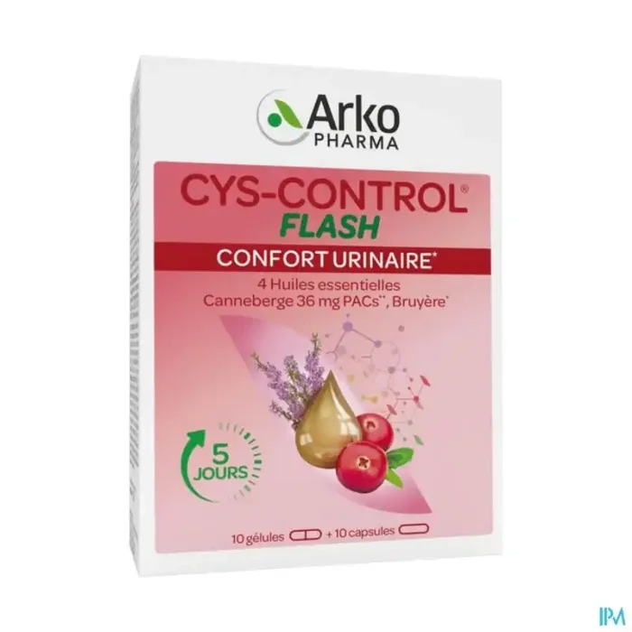 Arkopharma cys control flash 36mg de pac gélule 20