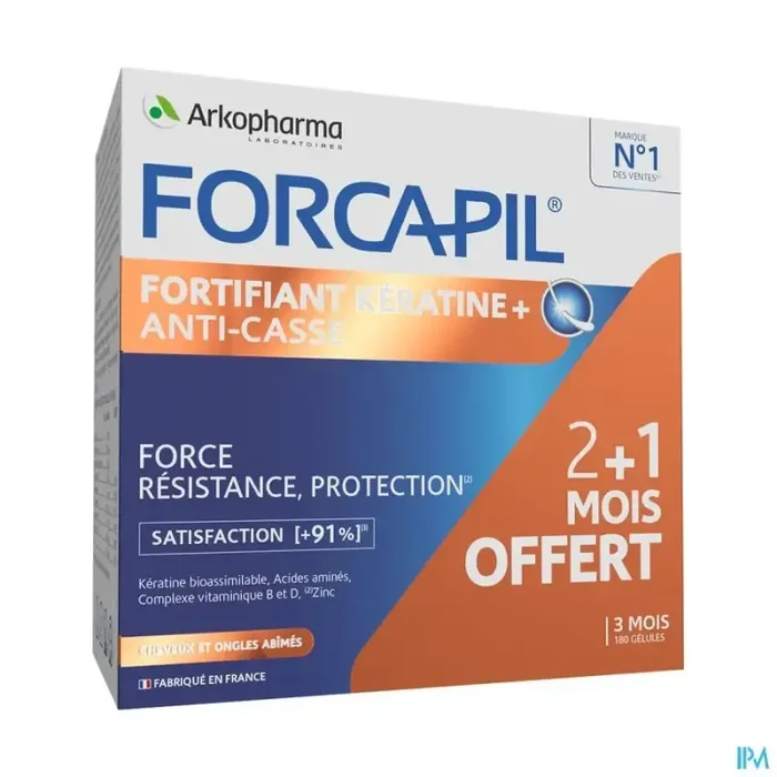 Arkopharma forcapil fortifiant kératine+ gélule 180