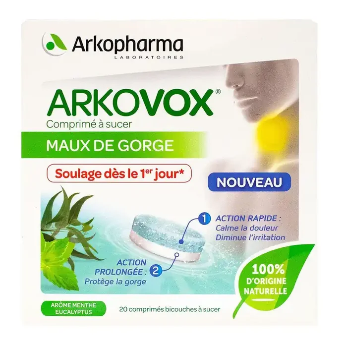 Arkovox 20 comprimés à sucer menthe/eucalyptus