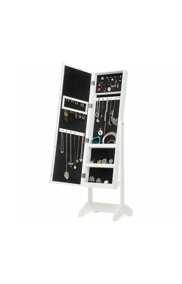 Armoire à bijoux miroir – Blanc