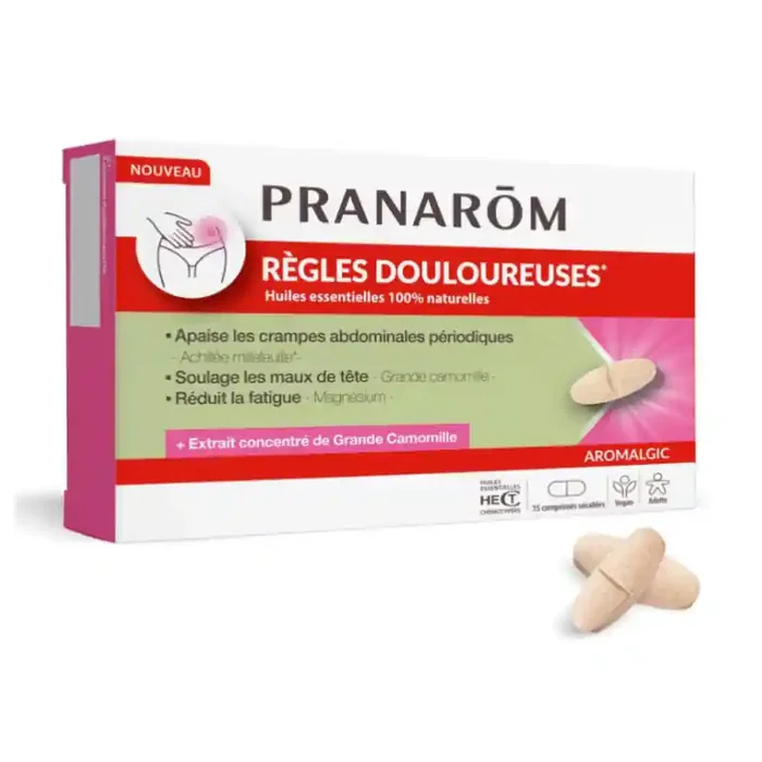 AROMALGIC REGLES DOULOUREUSES 15 COMPRIMES SECABLES PRANAROM